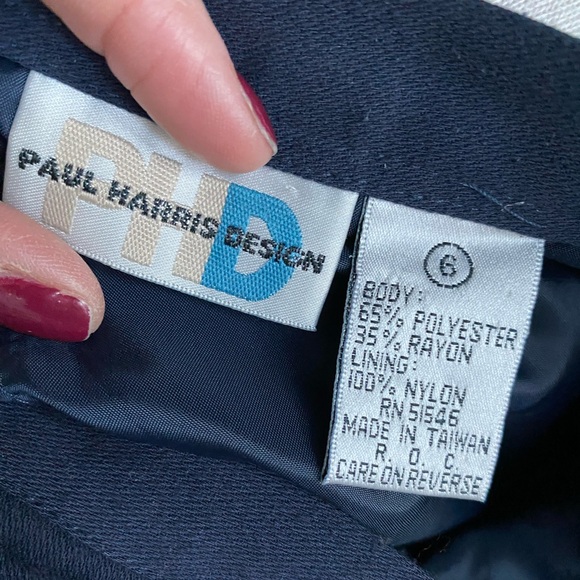 Vintage Paul Harris Design Womens Black Pencil Skirt EUC Size 6 (Like Size S) - Picture 6 of 6